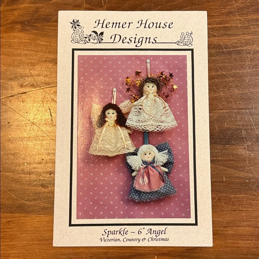 NEW Hemer House Designs Craft Pattern Sparkle Angel Christmas Victorian Country